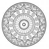 Mandala a colorier fleurs vegetation a imprimer 7